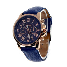 11 Colors 2015 New Fashion Ladies Watches Roman Numerals Faux Leather Analog Quartz Women Men Casual Relogio Hours Wrist Watch