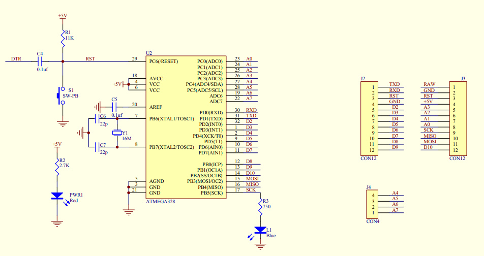 Arduino pro mini схема