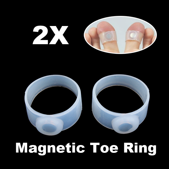 W7Tn Hot Sale 2 x Slimming Weight Loss Keep Fit Magnetic Toe Ring