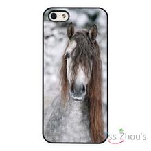 Andalucian Horse Beautiful Mane Nature skins mobile cellphone cases cover for iphone 4/4s 5/5s 5c SE 6/6s plus ipod touch 4/5/6