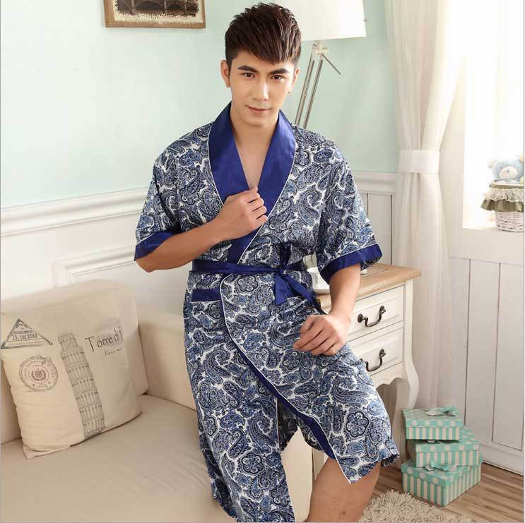 Robes de mode Mens silk japanese robe