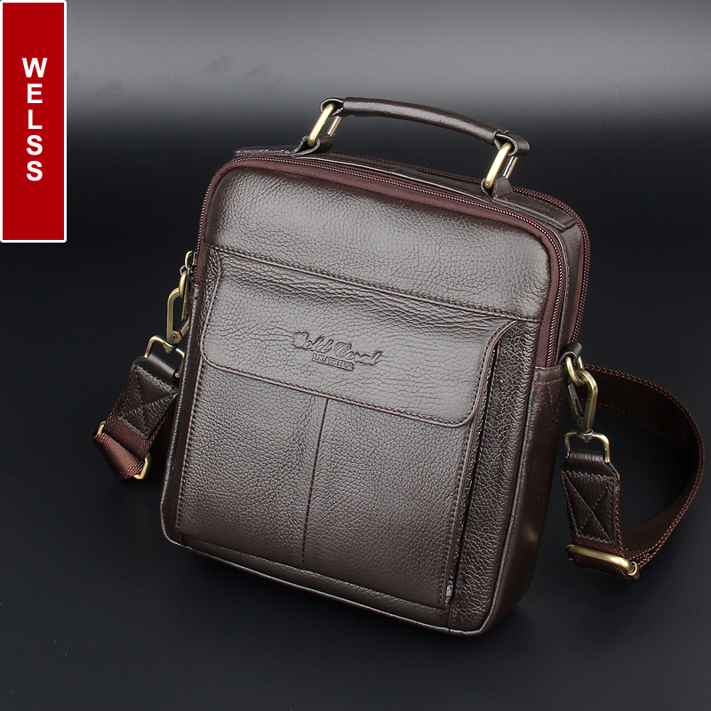 2016 hot sale men&#39;s messenger bags 100% natural genuine leather handbags Famous brand men ...