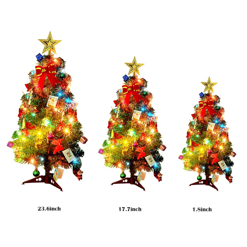 table top christmas tree decoration led decor home xmas gift