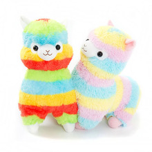 1 шт. 35 см Радуга Alpacasso Альпака Плюшевые Овец Игрушка Японский Мягкие Плюшевые Дети 100% Чучела Животных плюшевые Игрушки Подарки горячие Продажи