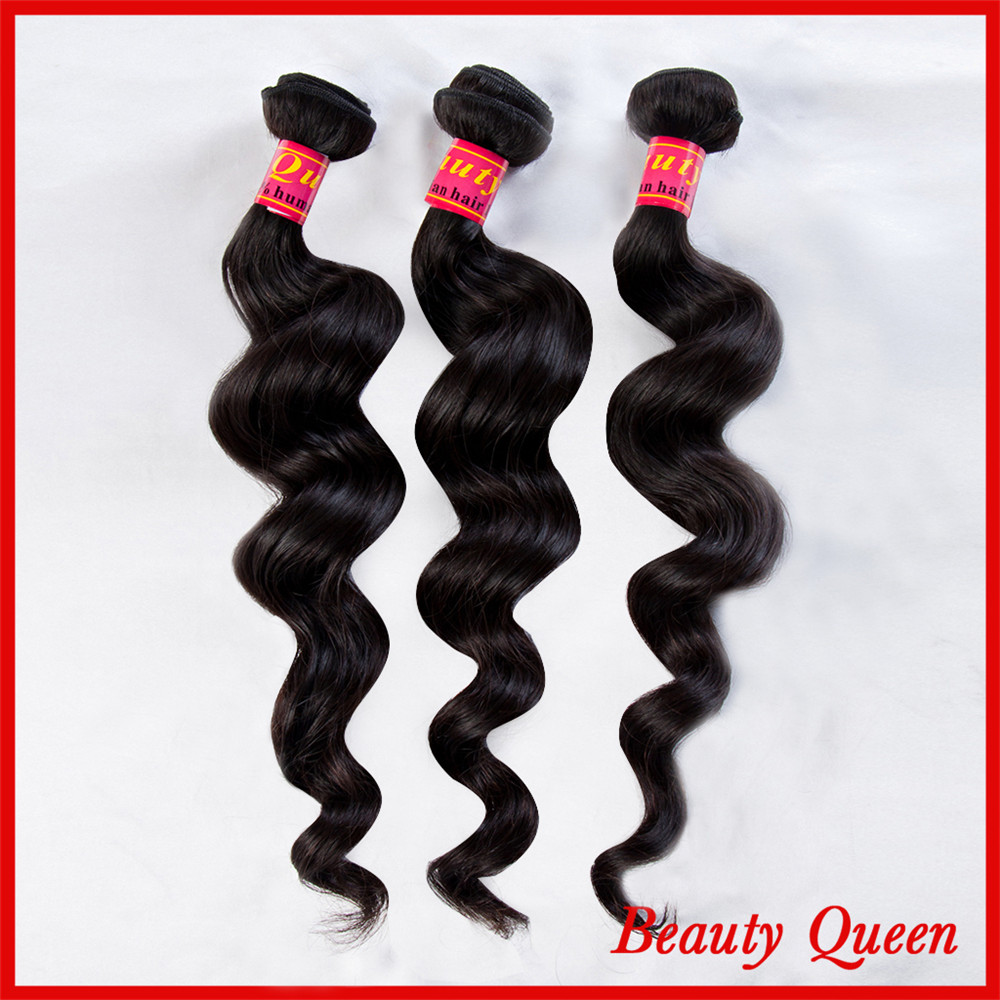 7A Loose wave hair Natural Color Can Be Dyed Tangle Free No Shedding 3 Bundles DHL Free shipping