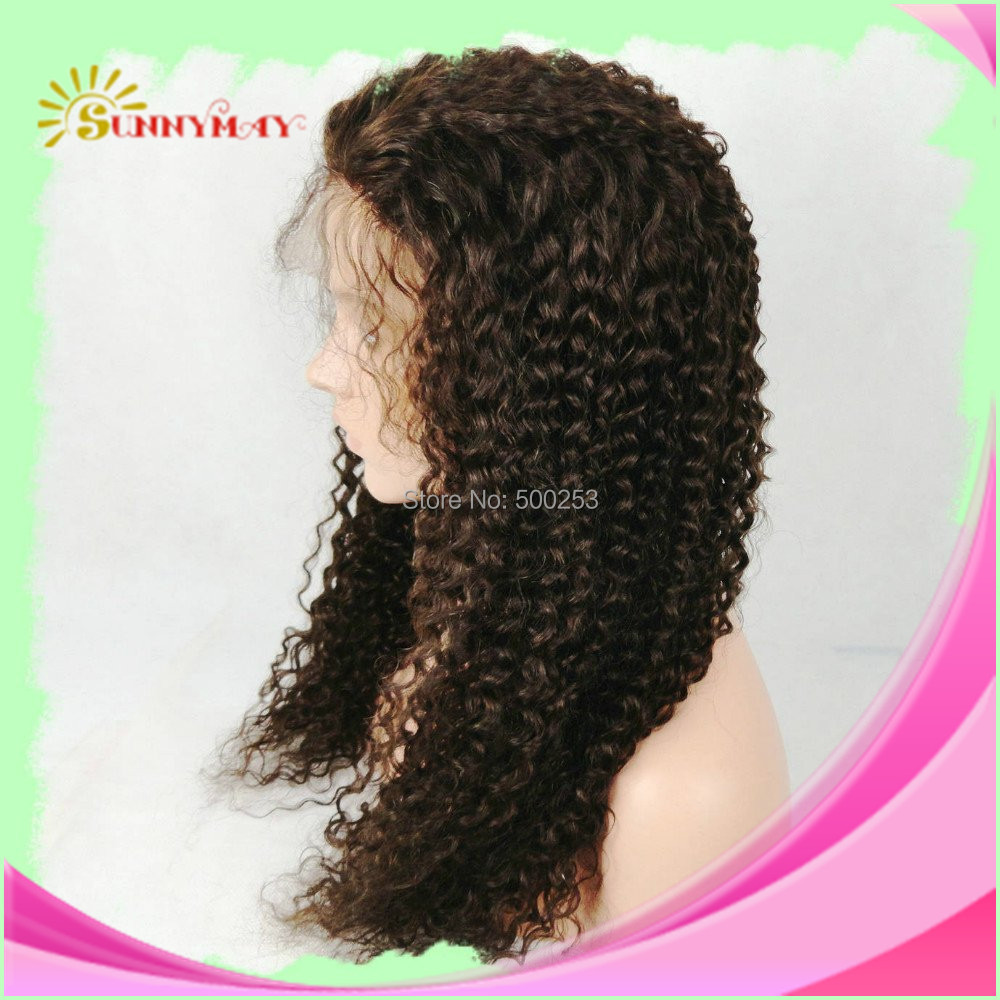 Sunnymay Instcok Curly #4 Color Indian Remy Human Hair wigs