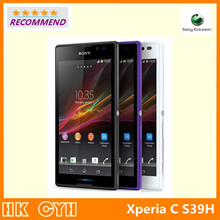 Original Refurbished Unlocked Sony Xperia C S39H Mobile phone 3G DualSim Android Quad Core C2305 5