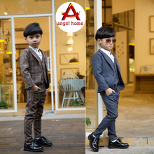 2016 boy spring formal suit children kids waistcoat for wedding boys Dress three piece tide