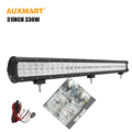 Auxmart 5D 31inch 330w LED Work light bar straight combo beam auto led bar for Offroad