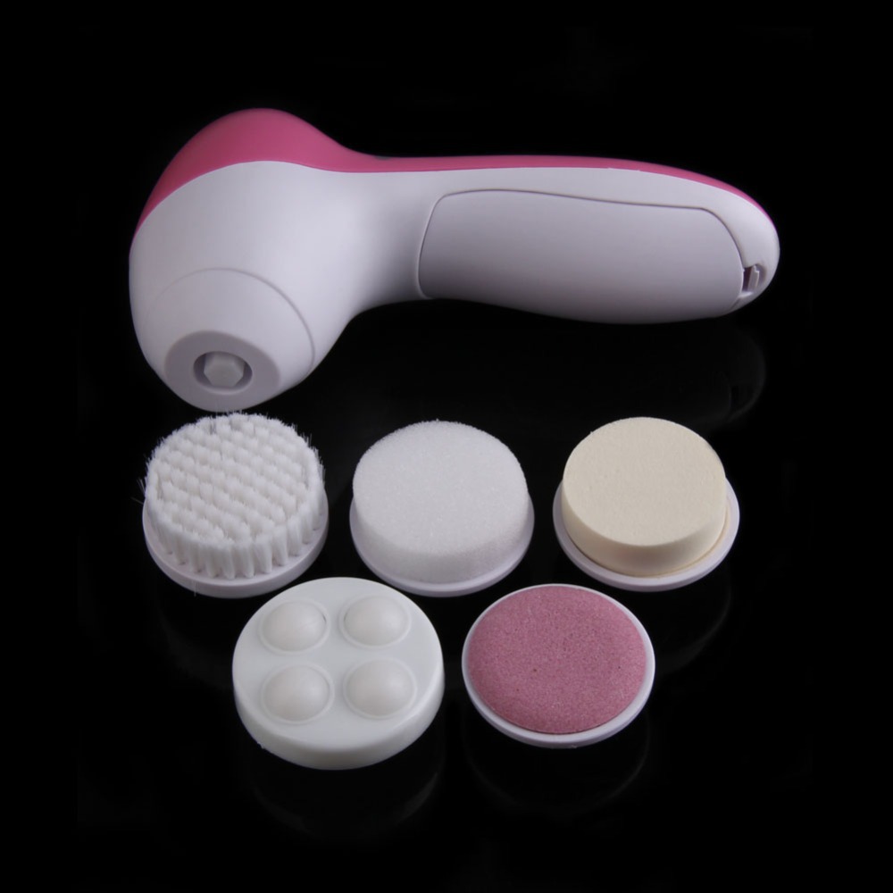 5 in 1 Electric Wash Face Machine Facial Pore Cleaner Body Cleaning Massage Mini Skin Beauty