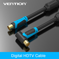 Vention 90 Degrees Male to F type Male Coaxial TV Satellite Antenna Cable
