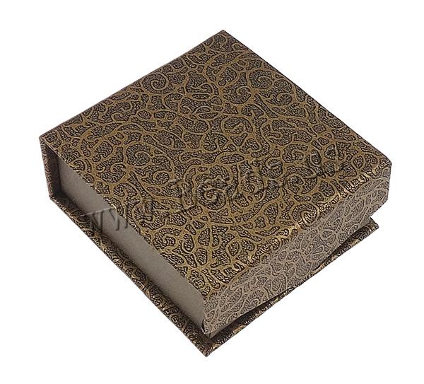 Free shipping!!!Cardboard Pendant Box,Lucky, with Velveteen, Rectangle, brown, 70x73x55mm, 48PCs/Lot, Sold By Lot