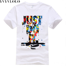 2016 New Fashion T-shirt Brand Clothing Just Do It Letter Print Men T Shirt Summer Sport Top Tees Streetwear Anime Male Tshirt