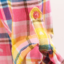 Song Riel casual plaid long sleeved cotton comfortable tracksuit Ms pajamas suit lapel cute smile rainbow