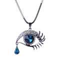 Hot Selling 1PC Women Girls Crystal Oval Teardrop Bead Eye Shape Design Pendant Necklace Lively Good