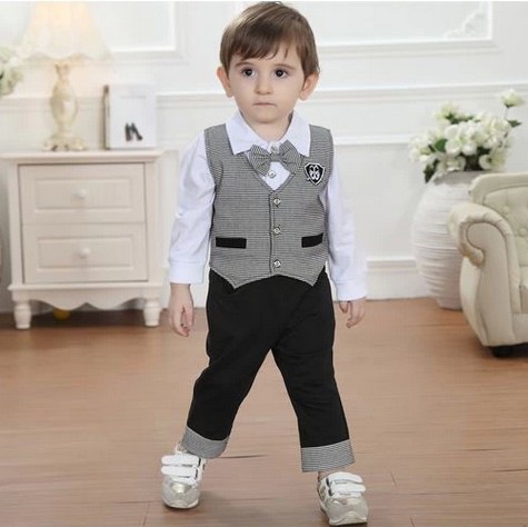 Здесь можно купить  Boys gentleman sleeved suit three-piece models fall Europe vest cotton children