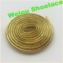 2016 Weiou Gold/Silver rope laces Flashing Shoelaces Glitter shoe laces for dresses shoes 125cm/49”
