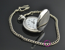 new fashion silver quartz men pocket watch man arabic roman number fob watches smooth surface hour