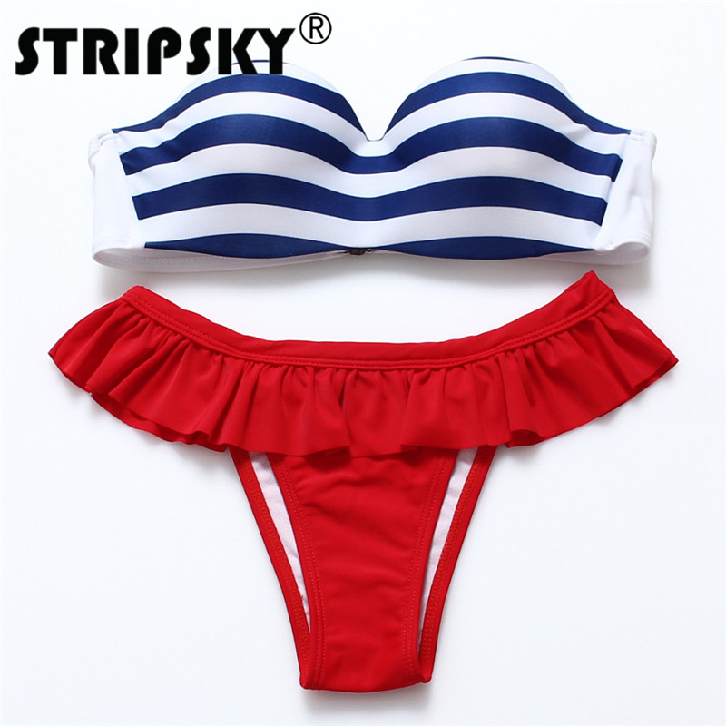Stripsky Bandeau Push Up Bikini Bathing Suit Strapless Swimsuit Sexy Brazilian Bottom Biquini Ship From Estonia Stripsky Bandeau Push Up Bikini Bathing Suit Strapless Swimsuit Sexy Brazilian Bottom Biquini Ship From Estonia