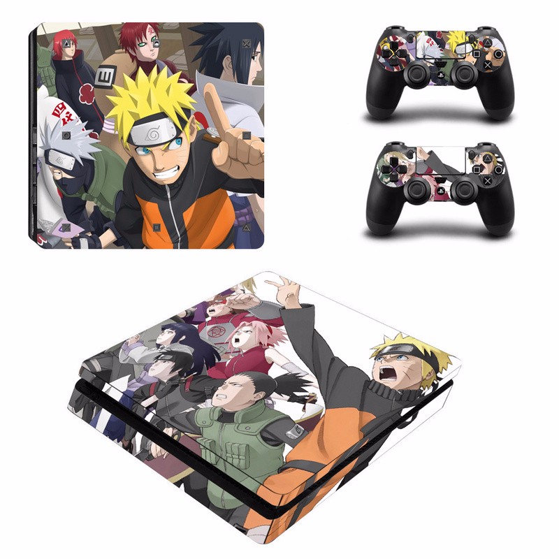 FENGLING Anime Naruto pour Playstation 4 Ps4 Slim Console et Manette Skins Vinyl
