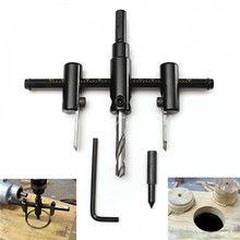 30mm-120mm Adjust Wood Circle Hole Saw Cutter Tool Kit Set Cordless Drill Bit