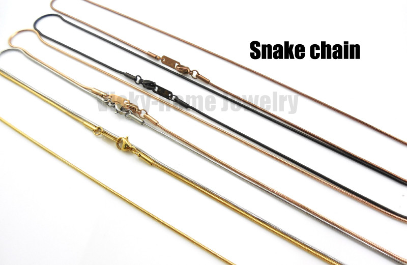 Free shipping snake chain with lobster clasp 55cm can be choose stainless steel snake chain