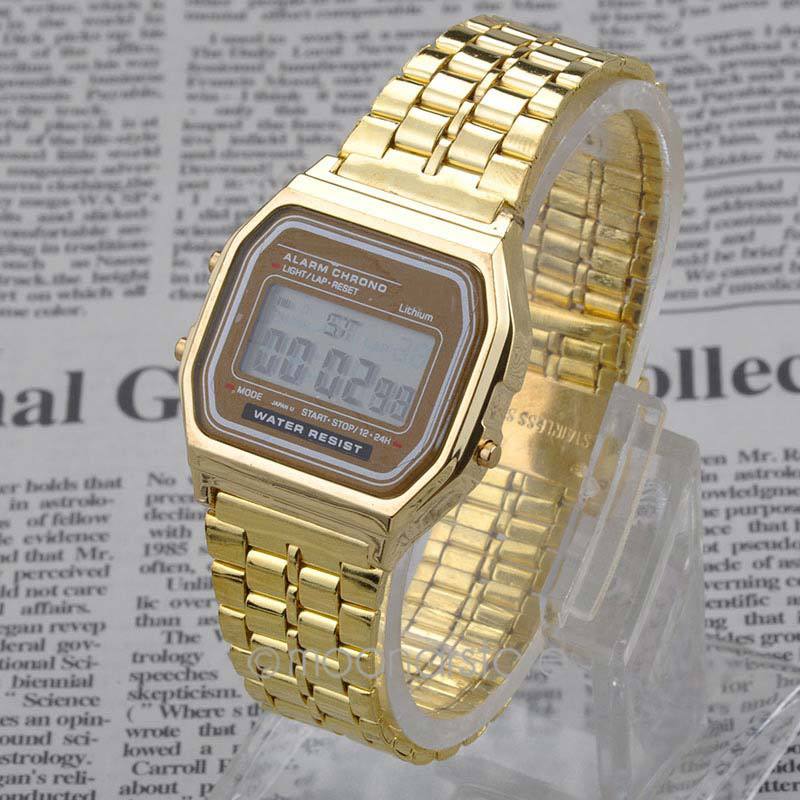 2015 Fashion Vintage Watches Electronic Digital Display Retro style Watch Gold Silver FMHM102 M1