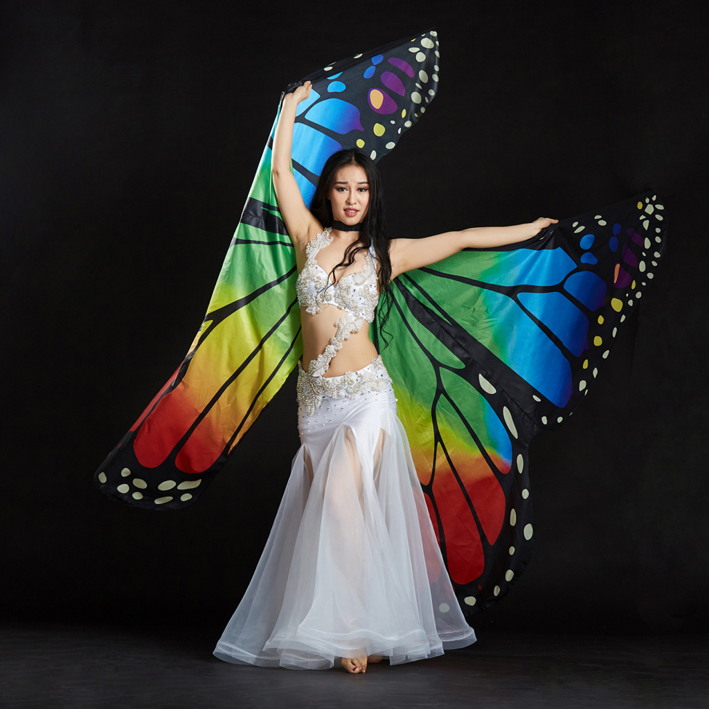 Butterfly Belly Dance Isis   Dancer Colorful Egyptian Christmas Cosplay 