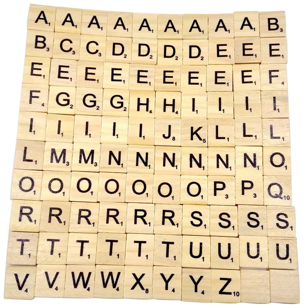 100x Plástico Scrabble Azulejos Letras Números artesanía Alfabeto scrabbles Rosa Blanco
