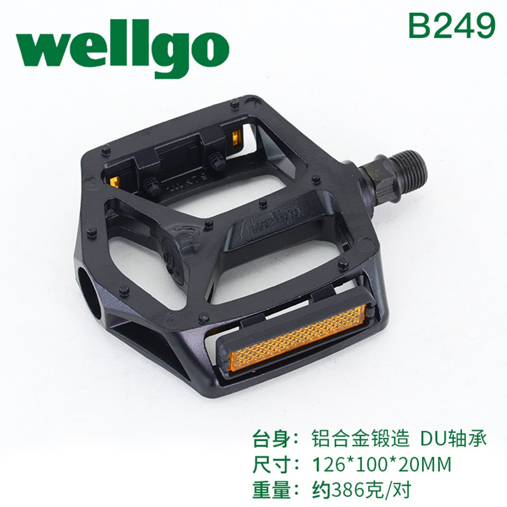 Wellgo A22B Road Scellé Roulement CR-MO Compact Plate-forme Pédales en Noir avec Champ