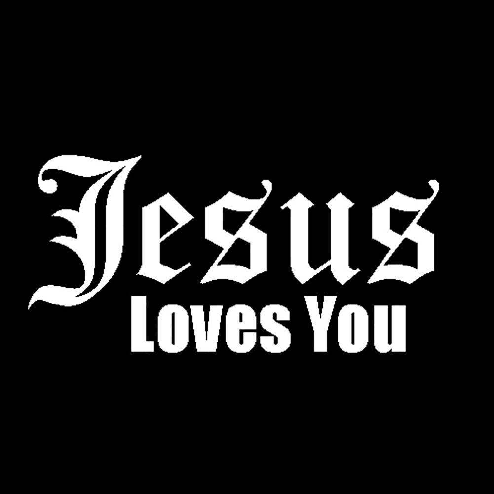jesus love you letters reflective car vehicle body window decals