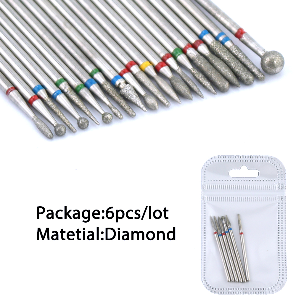 Description Picture 5 of item6/7 Diamond Nail Drill Bits Set Cutters Manicure Silicon Ceramic Stone Electric Milling Cutter for Pedicure Manicure Machine