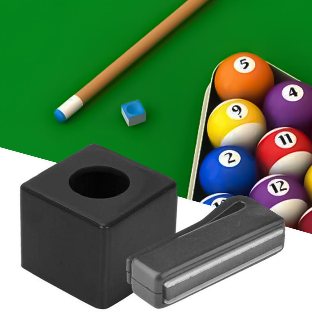 Pool Billiards Snooker Magnetic Cue Chalk Holder Case With Belt Clip JX 