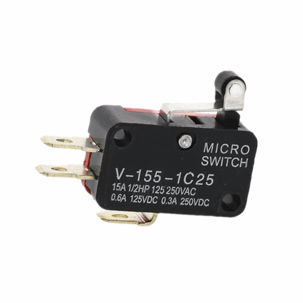 V-155-1C25 1NO/1NC 3 pies Micro Switch Auto-restablecer Mango Corto con ruedas 10 un