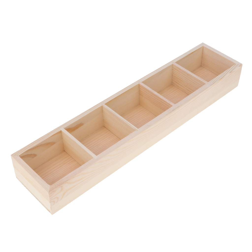 Wood Box Ring Earrings Display Stand Jewelry Tray Holder Storage Box Case, 4 Styles to Select
