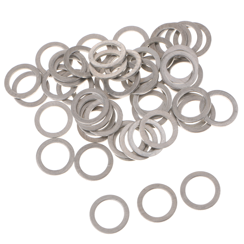 prasku 50pcs M14 Oil Drain Plug Crush Gaskets 9956-41-400 Assortment Kit for