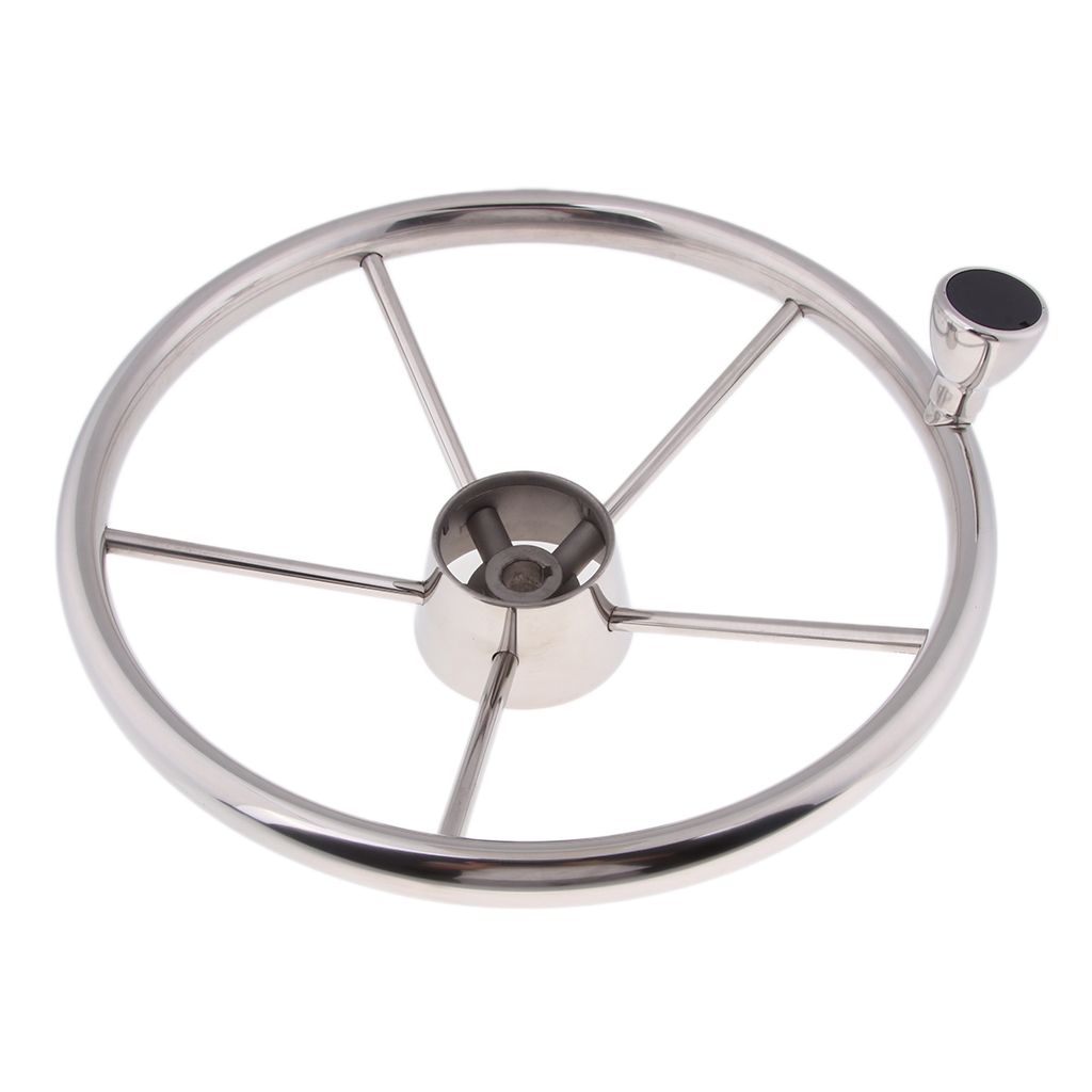 Universal 13.5'' Marine Boat Pontoon Steering Wheel 5 Spoke 3/4" Shaft