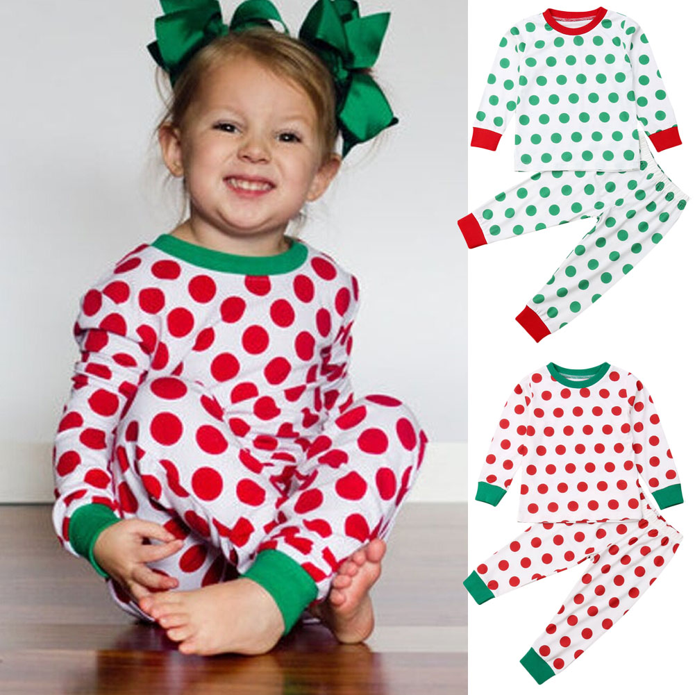 Baby Kids Xmas Outfits Tops Shirts Leggings Hat Clothes For Toddlers Girls Boys
