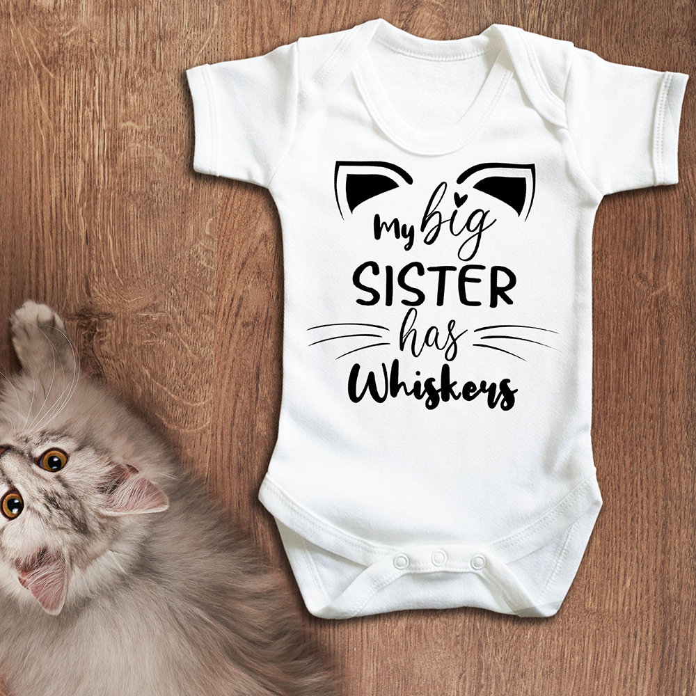 Meine Grosse Schwestern Haben Whiskers Baby Wachsen Body Grosse Bruder Grosse Schwester Haben Pfoten Baby Overall Geschwister Haben Pfoten Baby Outfits Aliexpress