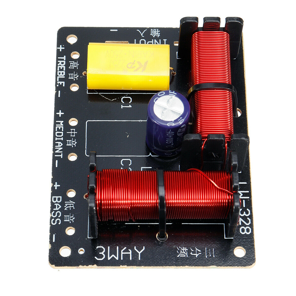 HYY-YY Circuit Board Drill Bits Amplifier Board Adjustable Multi Function Treble Bass Frequency Divider 2 Way Speaker Output Volume Amplifier Board Audio Crossover Filters Safe and Durable 