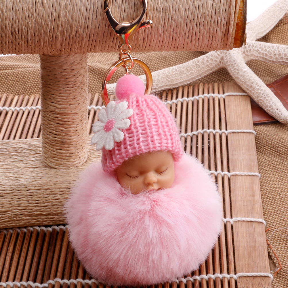Cute Sleeping Baby Doll Frauen Mädchen Keychain Schlüsselanhänger Mode 