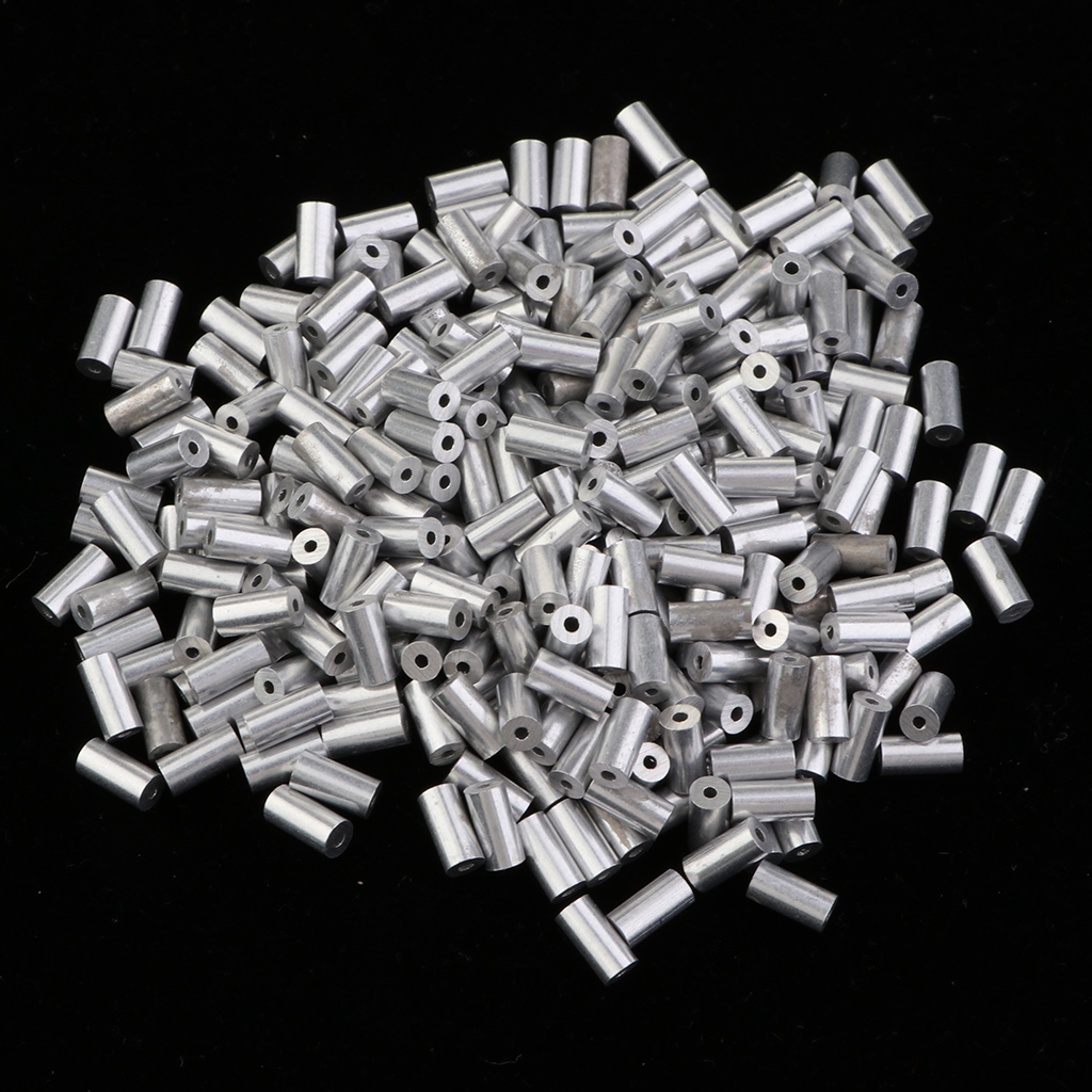 1000x Single Barrel Fishing Line Crimp Sleeve Kit Aluminum Crimping