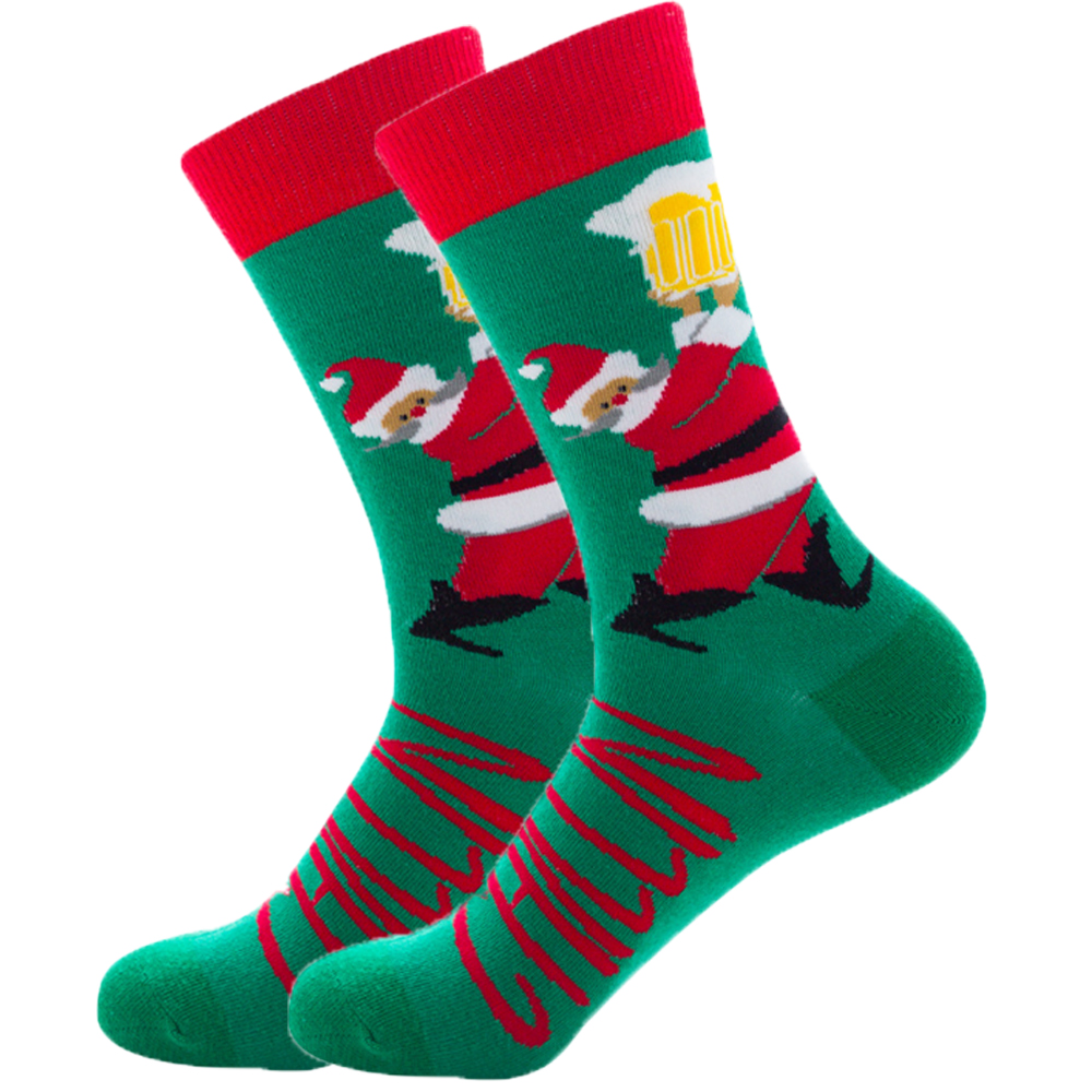 christmas socks women men gift santa claus deer warm winter xmas