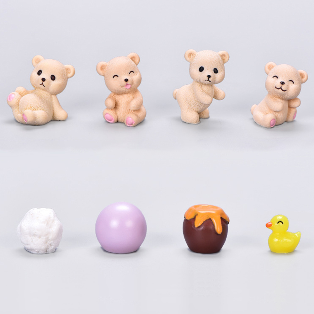 CW/_ Mini Honeypot Bear Snowball Duck Display Mold Micro Landscape Home Decor HOT