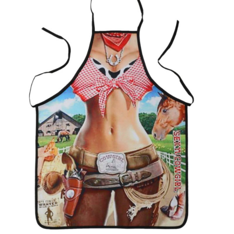 Description Picture 3 of item3D Funny Aprons Sexy Naked Man & Women Apron Dinner BBQ Party Cooking Apron Adult Baking Accessories Funny Gifts For Men