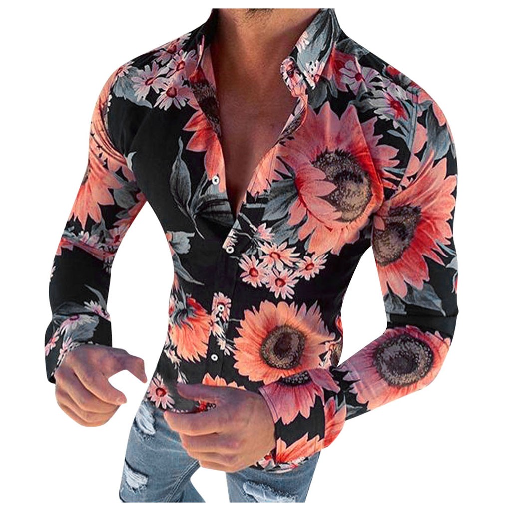 camisa manga longa floral