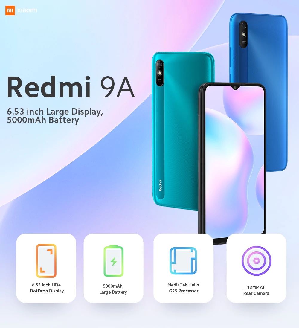 Xiaomi Redmi 9A 4G Smartphone 6.53 Inches Media Tek Helio G25 5000mAh ...