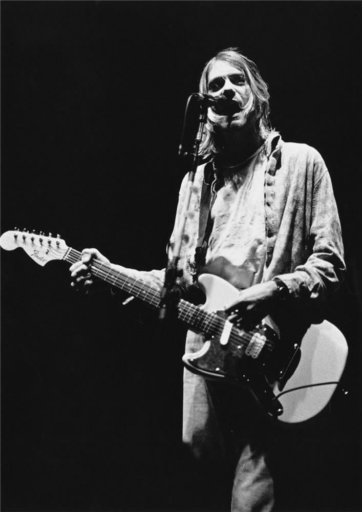 vintage posters kurt cobain rock music nirvana frontman white