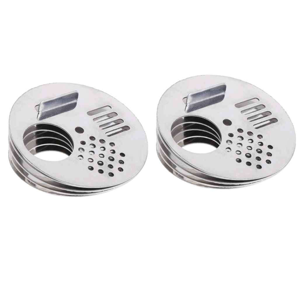 10PCS Set New Stainless Steel Round Bee Hive Entrance Gate Disc Ventilation Hole 