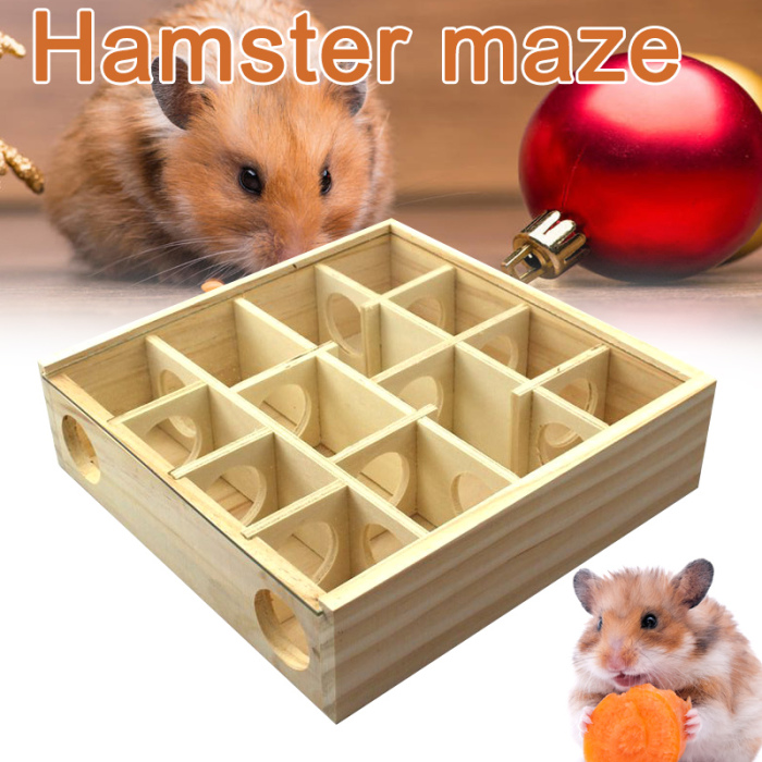 Anjing Natural Wooden Hamster Mouse Gerbil Playground Rats Pets Toys Play House Tunnel Hamster Toys House Gerbil Rat